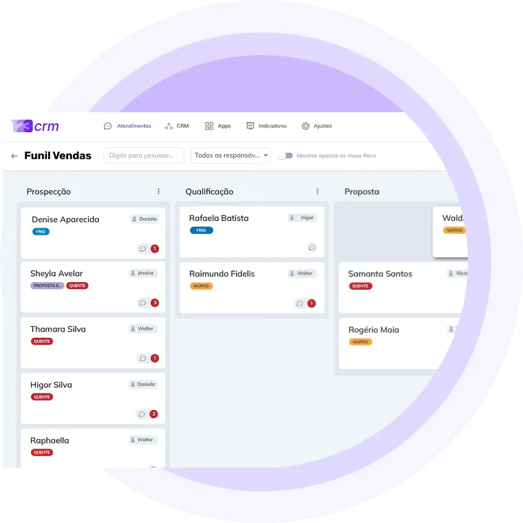CRM integrado ao WhatsApp do 123crm